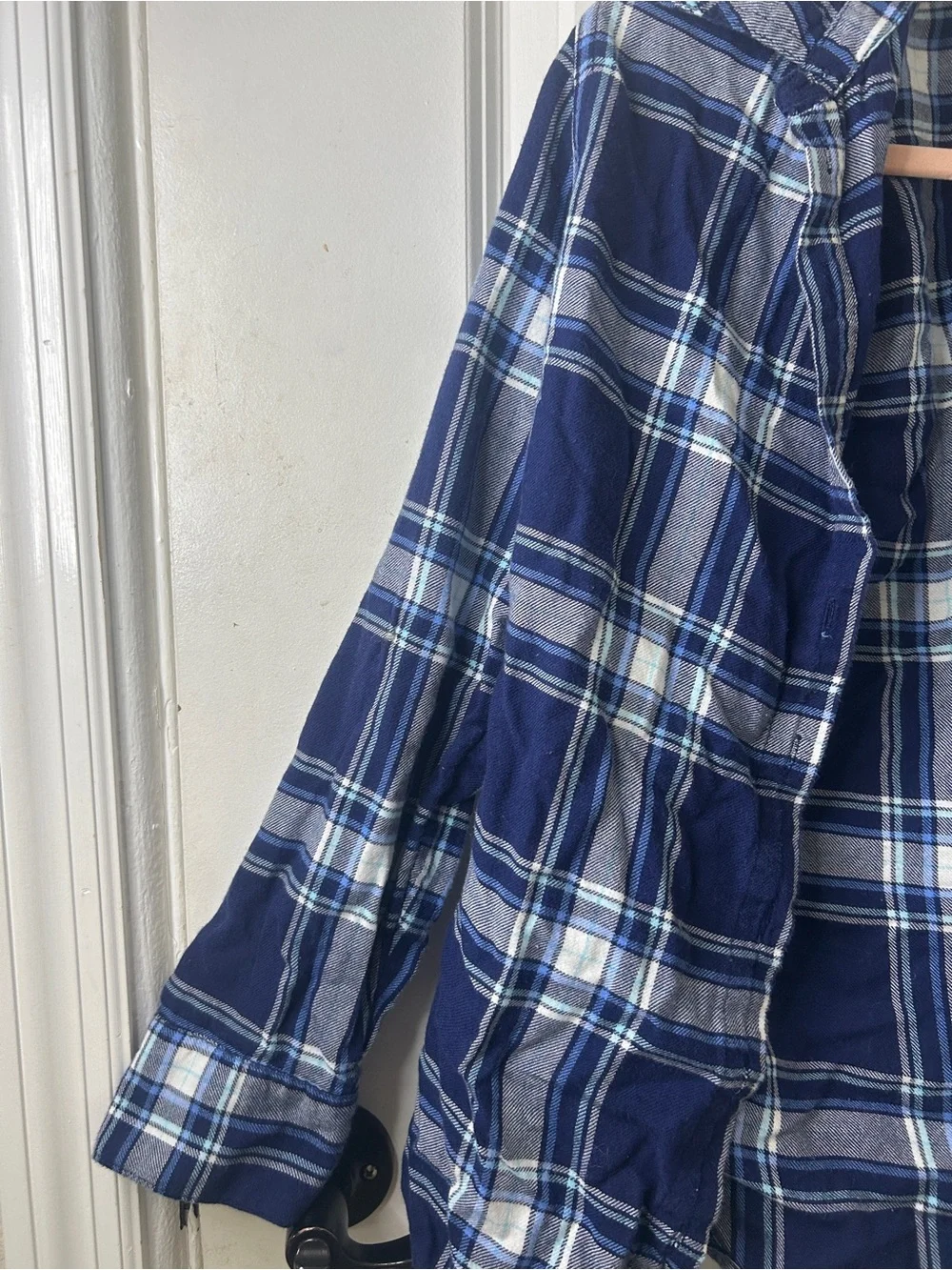 Blue Plaid Hooded Shirt for Kids - Justice Brand